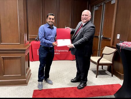 Dr. Papon is receiving Charles Henry Ratcliff Memorial Award for Excellence in Undergraduate Engineering Mechanics Teaching, 2022