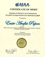 AIAA SciTech-19 Student Paper Award