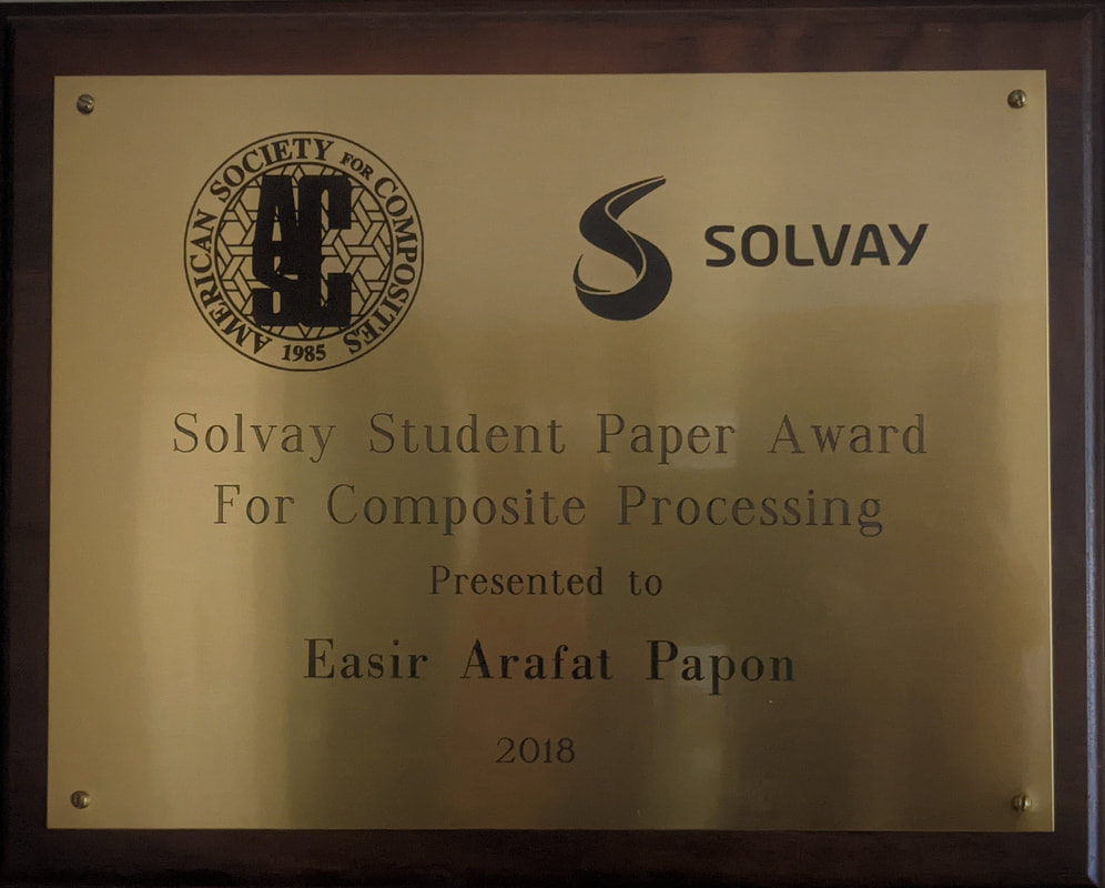 Solvay Student Paper Award at ASC 33rd Technical Conference